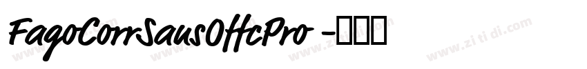 FagoCorrSansOffcPro 字体转换